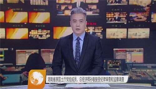 湖南省原国土厅党组成员、总经济师孙敏接受纪律审查和监察调查