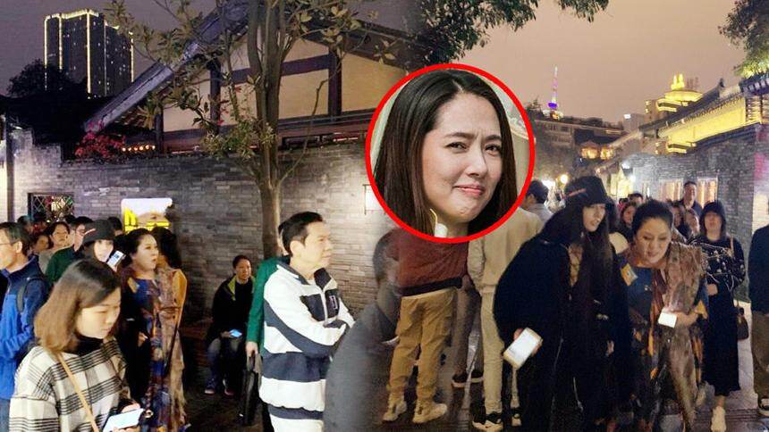 郭碧婷与向太现身成都逛街，向华强开路郭爸爸殿后，被调侃像保镖