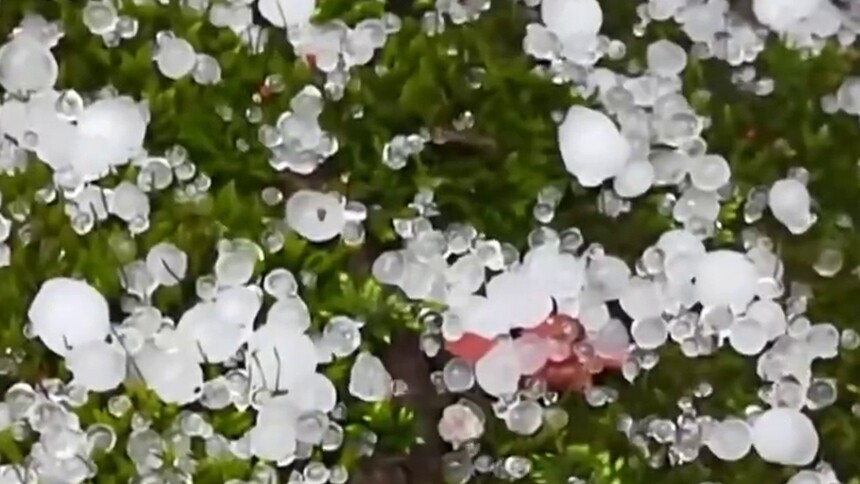 沅陵：春雷过后突降冰雹