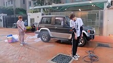 朱正廷Justin毕雯珺李权哲戏精洗车现场，毕雯珺误伤师父
