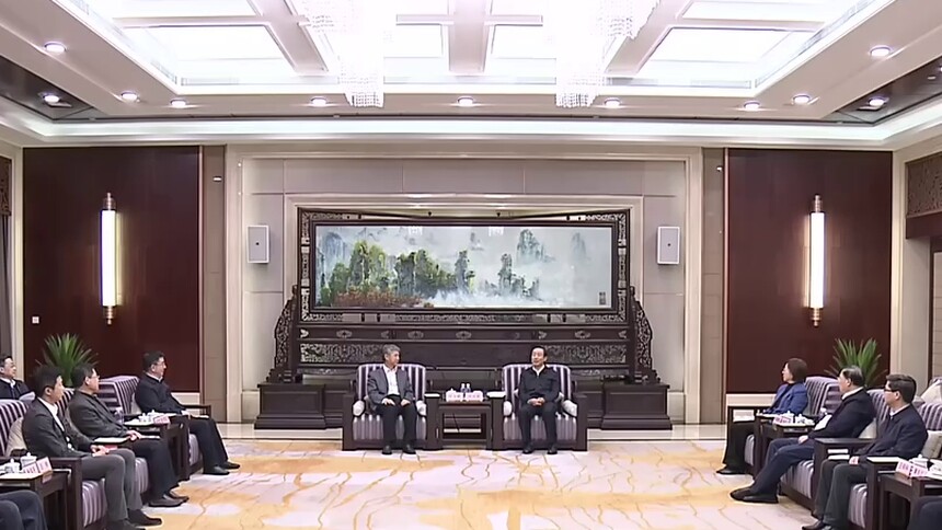 国家国防科工局来湘调研 许达哲会见徐占斌一行