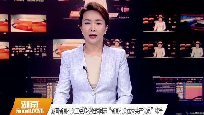 湖南省直机关工委追授张辉同志“省直机关优秀共产党员”称号