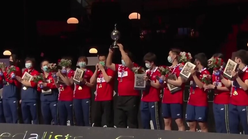 国羽男队不敌印尼获得汤姆斯杯亚军 女队第15次捧起尤伯杯