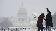 美国华盛顿迎来降雪