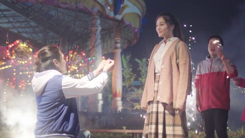 花海求婚！只要你不离开我愿意
