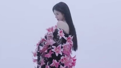 鞠婧祎 雪中白玫瑰造型 开拓独一无二的旖旎景致