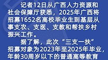 广西今年“三支一扶”将招募1652名高校毕业生