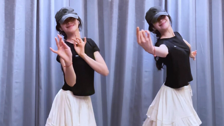 刘浩存分享跳舞视频 身段柔美尽显文艺气质