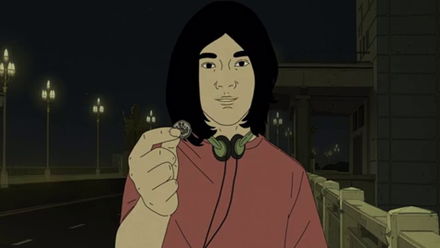 丽丽和小军在桥边用硬币许愿