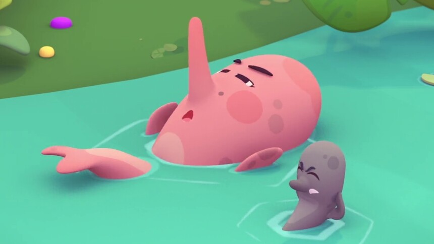 贝托在妈妈和丛林小伙伴的鼓励下大胆前行