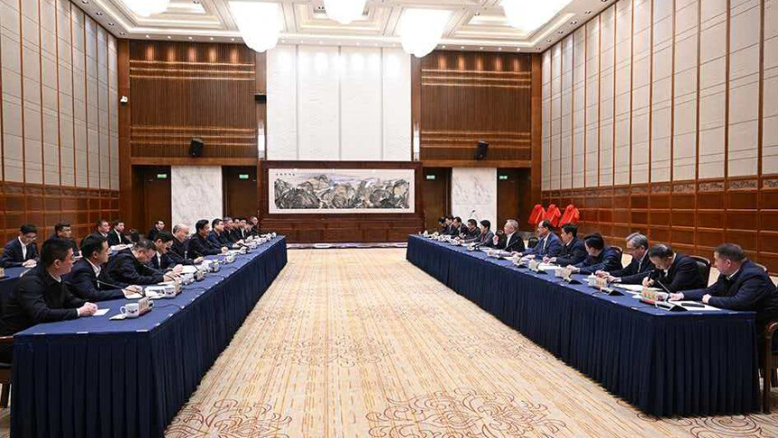 沈晓明 毛伟明与陈得信 朱可炳一行会谈