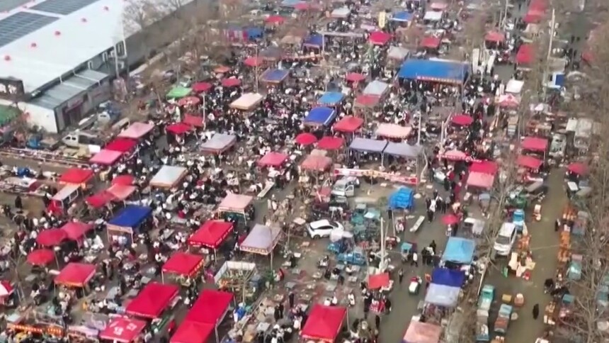 “马”上迎新春 节前市场热气腾腾·河南郑州 大集年味浓 采购迎新春