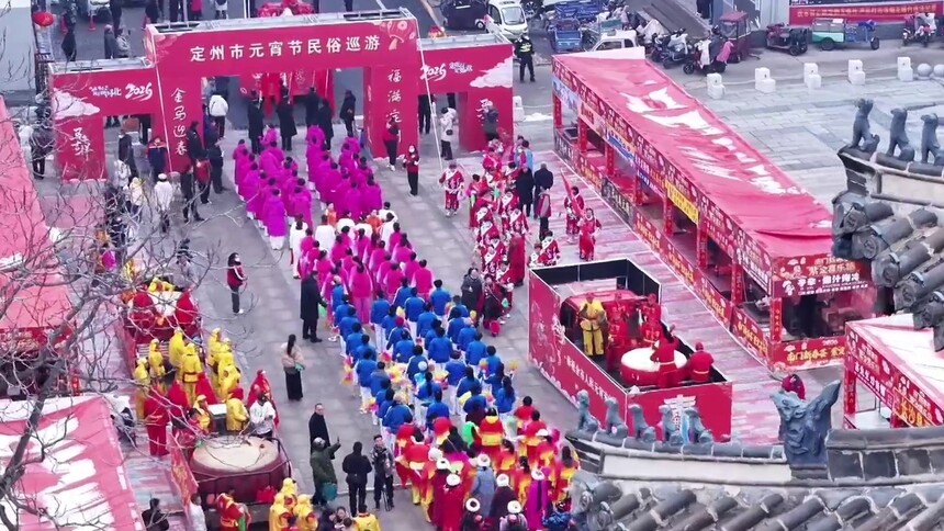 千城百县看中国｜河北定州：金马迎春闹元宵 民俗巡游福满城
