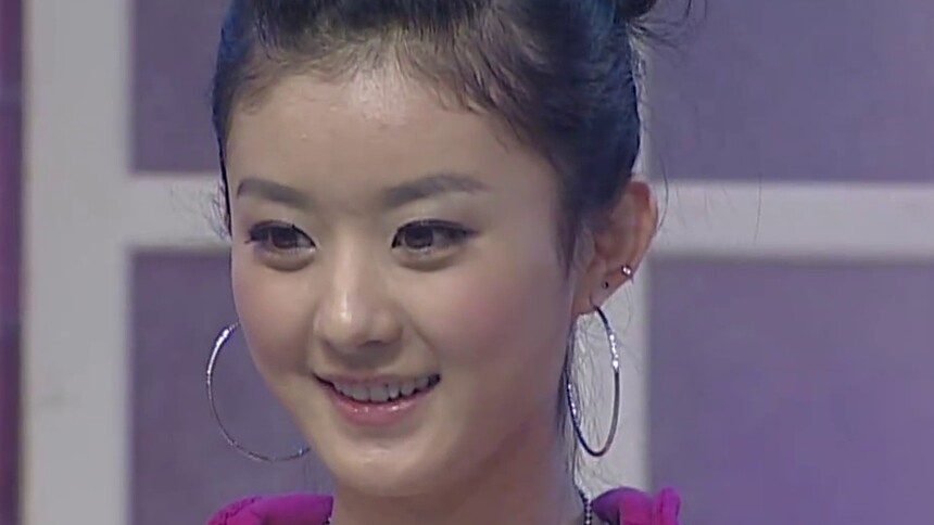 赵丽颖竟然这么早就来过天天舞台了清纯模样炒鸡可爱