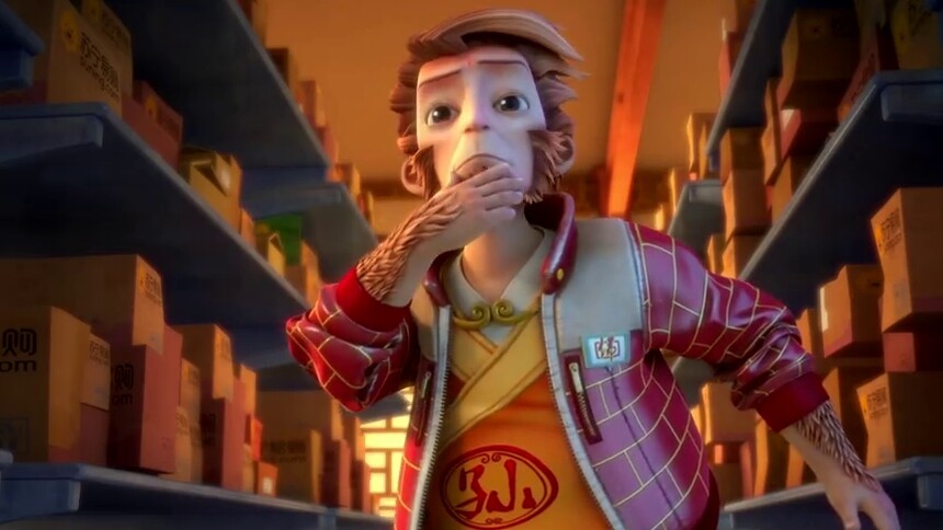 《悟空奇遇记》片段:悟空闯入快递仓库抓圣诞老人-电影-高清视频在线