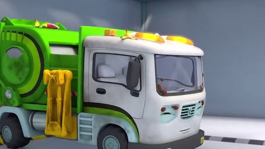 宝宝巴士启蒙音乐剧之汽车帮帮队第9集垃圾车洗澡