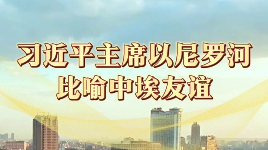 习近平主席以尼罗河比喻中埃友谊